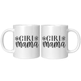 Girl Mama with Flowers 11oz Accent Mug