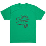 His Trick Skeleton Hand - Black Text Mens T-Shirt