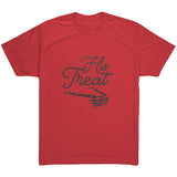 His Trick Skeleton Hand - Black Text Mens T-Shirt