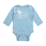 I'll Have The Breast Please Long Sleeve Baby Bodysuit