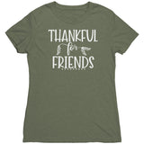 Thankful for Friends - White Text T-Shirt