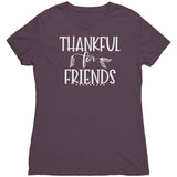 Thankful for Friends - White Text T-Shirt