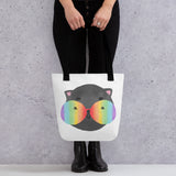 Elliot With Rainbow Sunglasses Tote Bag